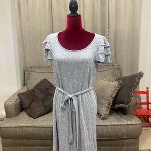 LOFT Tiered Flutter Knit Dress